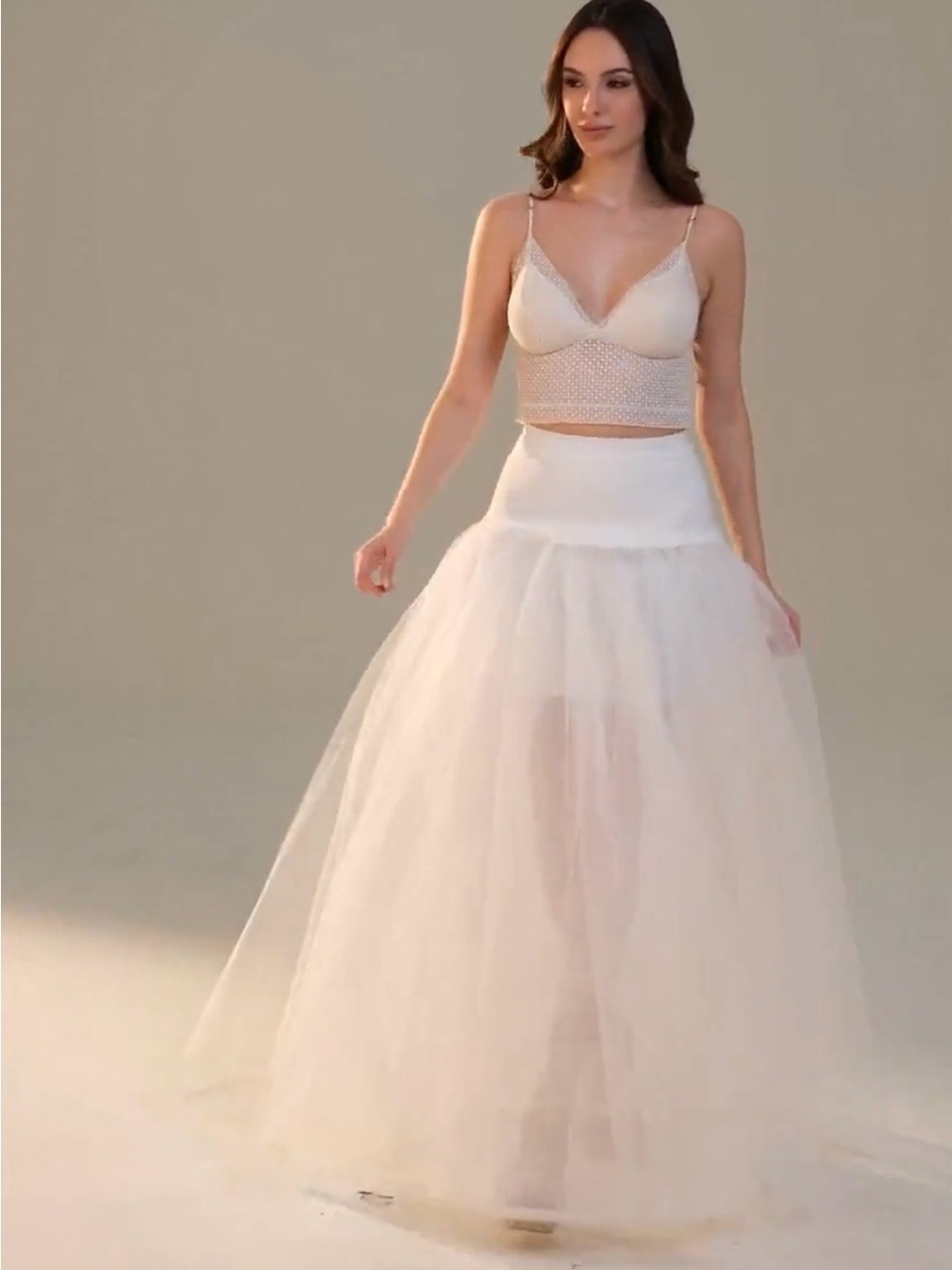 Small Women's Ivory Tulle Petticoat
